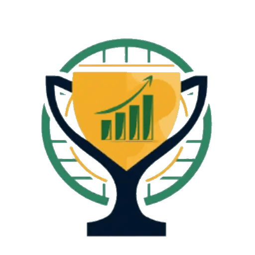 Trophy Accounting LLC logo with a trophy and bar chart icon